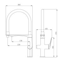 Змішувач для кухні Qtap Zdenek QTZDN9032103FC Brushed Nickel PVD - 1 фото