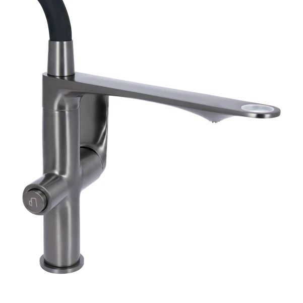 Змішувач для кухні Qtap Zdenek QTZDN9032103FC Brushed Nickel PVD - 2 фото