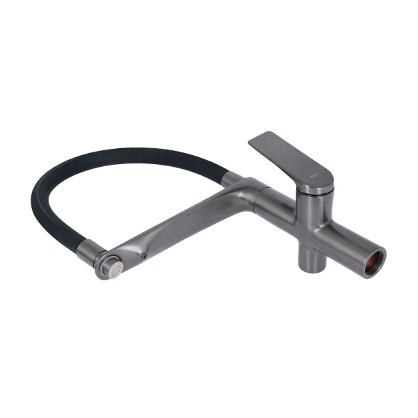 Змішувач для кухні Qtap Zdenek QTZDN9032103FC Brushed Nickel PVD - 7 фото