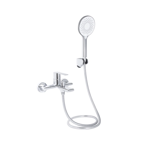 Змішувач для ванни Qtap Taurus з довгим поворотним виливом (з душовим гарнітуром) QTTAU260CRM45663 Chrome