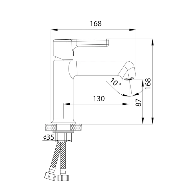 Змішувач для раковини Qtap Evia QTEVI2701CRM47576 Chrome - 1 фото
