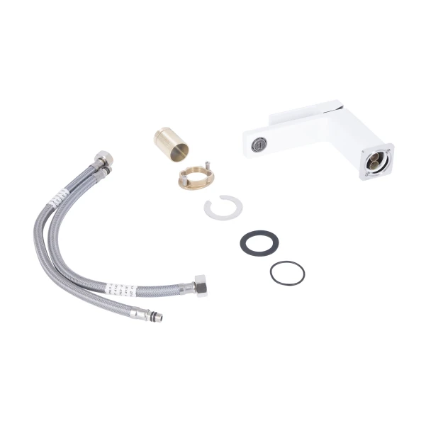Смеситель для раковины Qtap Gemini QTGEM270CRW45675 Chrome/White - 3 фото