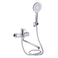 Змішувач для ванни Qtap Tern (c душевым гарнитуром) QTTER259CRM47586 Chrome