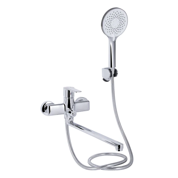 Змішувач для ванни Qtap Tern (c душевым гарнитуром) QTTER259CRM47586 Chrome