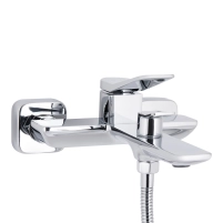 Змішувач для ванни Qtap Presto (з душовим гарнітуром) QTPRE259CRW45579 Chrome/White - 2 фото