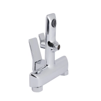 Змішувач для ванни Qtap Presto (з душовим гарнітуром) QTPRE259CRW45579 Chrome/White - 4 фото