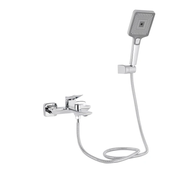 Змішувач для ванни Qtap Presto (з душовим гарнітуром) QTPRE259CRW45579 Chrome/White