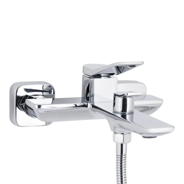 Змішувач для ванни Qtap Presto (з душовим гарнітуром) QTPRE259CRW45579 Chrome/White - 2 фото