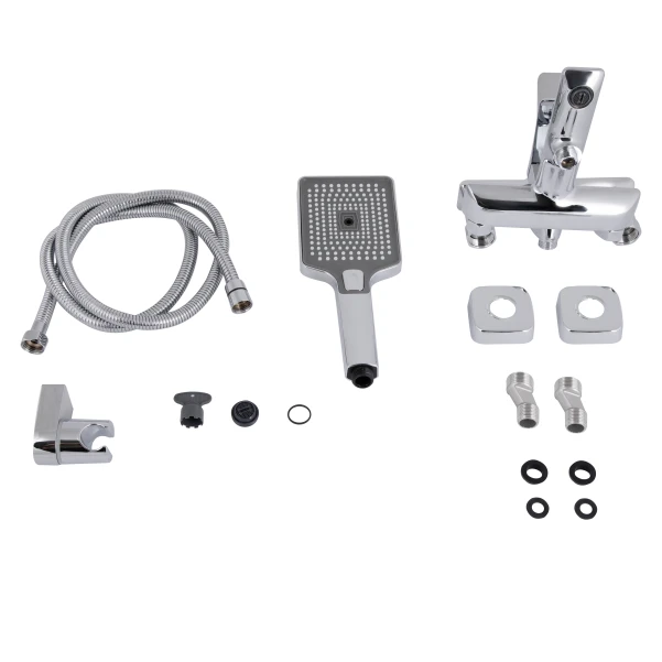 Змішувач для ванни Qtap Presto (з душовим гарнітуром) QTPRE259CRW45579 Chrome/White - 5 фото