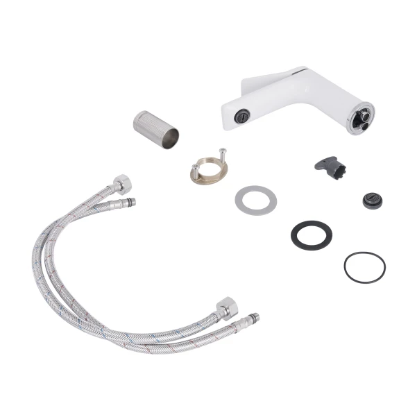 Смеситель для раковины Qtap Presto QTPRE270CRW45576 Chrome/White - 3 фото