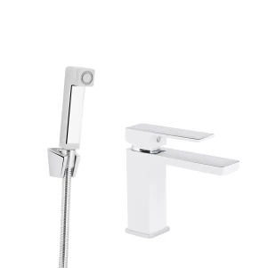 Змішувач для раковини Qtap Gemini (з гігієнічним душем) QTGEM272GMB45692 Gunmetal Black PVD