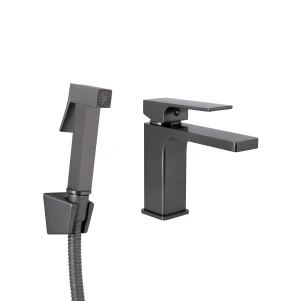 Змішувач для раковини Qtap Gemini QTGEM270BLM45674 Black Matt