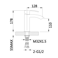 Змішувач для раковини Qtap Swan Eco QTSWA270CRM45532 Chrome - 1 фото