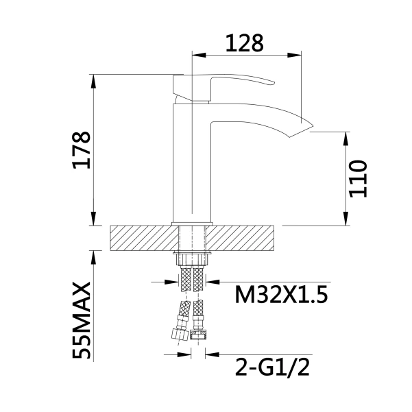Змішувач для раковини Qtap Swan Eco QTSWA270CRM45532 Chrome - 1 фото