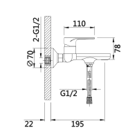 Смеситель для ванны Qtap Jay (c душевым гарнитуром) QTJAY259CRW45553 Chrome/White - 1 фото