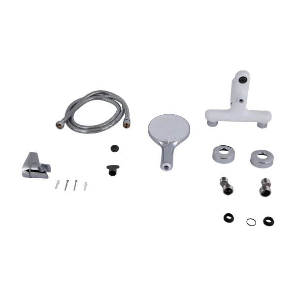 Смеситель для ванны Qtap Jay (c душевым гарнитуром) QTJAY259CRW45553 Chrome/White - 4 фото