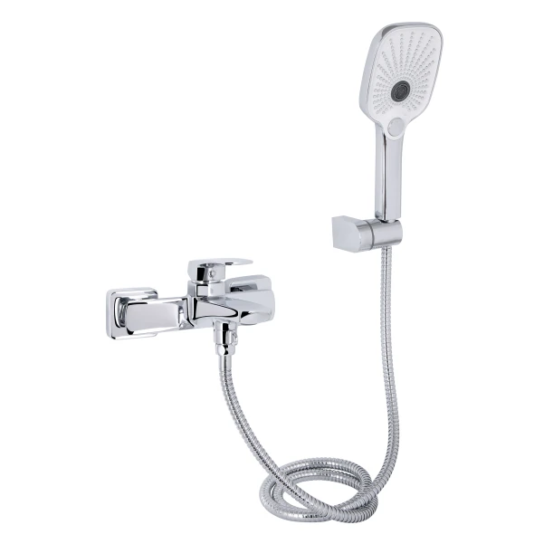 Смеситель для ванны Qtap Tern (c душевым гарнитуром) QTTER259CRM47586 Chrome