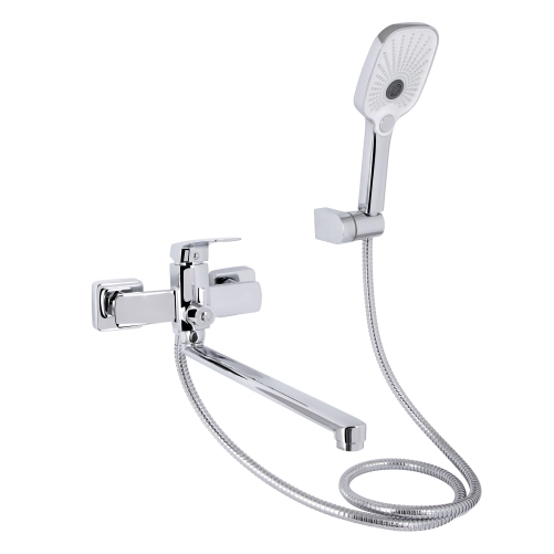 Змішувач для ванни Qtap Vlasta New (з душовим гарнітуром) QTVLA259CRM45642 Chrome