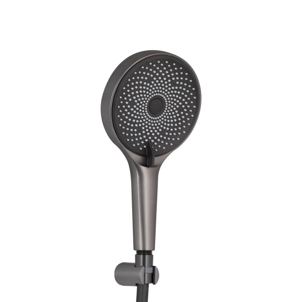 Смеситель для ванны Qtap Slavonice (c душевым гарнитуром) QTSLV259GMB48035 Gunmetal Black PVD - 4 фото