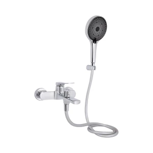 Змішувач для ванни Qtap Slavonice (з душовим гарнітуром) QTSLV259GMB48035 Gunmetal Black PVD