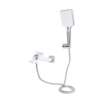 Смеситель для ванны Qtap Presto (c душевым гарнитуром) QTPRE259CRW45579 Chrome/White - 2 фото