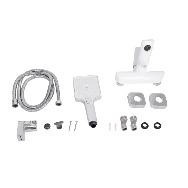 Смеситель для ванны Qtap Presto (c душевым гарнитуром) QTPRE259CRW45579 Chrome/White - 6 фото