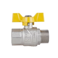 Кран кульовий Thermo Alliance Forte 1" ВЗ для газа (метелик) SF607G25 - 4 фото