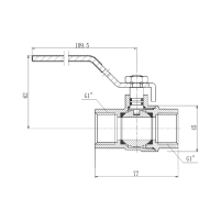 Кран шаровой Thermo Alliance Forte 1" ВР для газа (ручка) SF600G25 - 1 фото