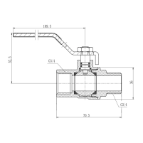 Кран кульовий Thermo Alliance Forte 3/4" ВЗ для газа (ручка) SF605G20 - 1 фото