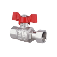 Кран кульовий з накидною гайкою Thermo Alliance Forte 1/2"х ВР для води прямий SF260W15 - 2 фото