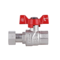 Кран кульовий з накидною гайкою Thermo Alliance Forte 1/2"х ВР для води прямий SF260W15 - 3 фото