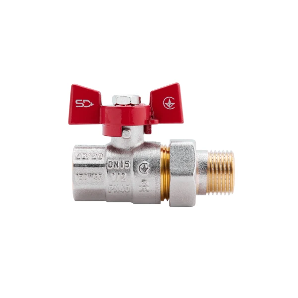 Кран шаровой "Американка" Thermo Alliance Standart 1/2" ВН прямой SD220NW15PN40 - 2 фото