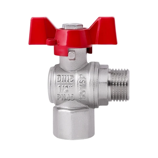Кран шаровой Thermo Alliance Forte 1/2" ВН для воды угловой (бабочка) SF267W15 - 2 фото
