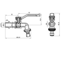 Кран кульовий для поливу Thermo Alliance Forte 1/2"З незамерзаючий TAF141W15 - 1 фото