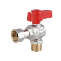 Кран кульовий Thermo Alliance Standart 1/2"ВЗ кутовий, PN40, з накидною гайкою TAS224W15