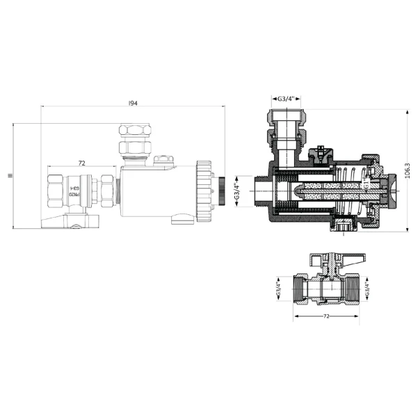 Фильтр-дешламатор Thermo Alliance Forte 3/4", угловой  (магнитный шламоуловитель) TAF420G20 - 1 фото