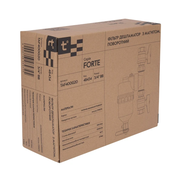 Фільтр-дешламатор Thermo Alliance Forte 3/4", поворотний (магнітний шламоуловлювач) TAF400G20 - 9 фото