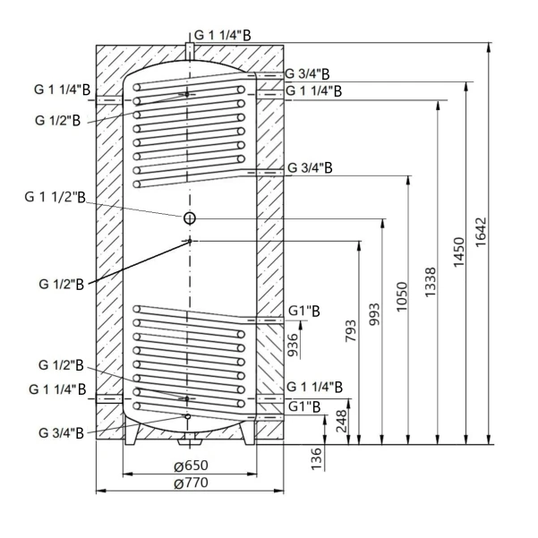 Теплоаккумулятор Thermo Alliance TAI-11 500 60мм - 1 фото