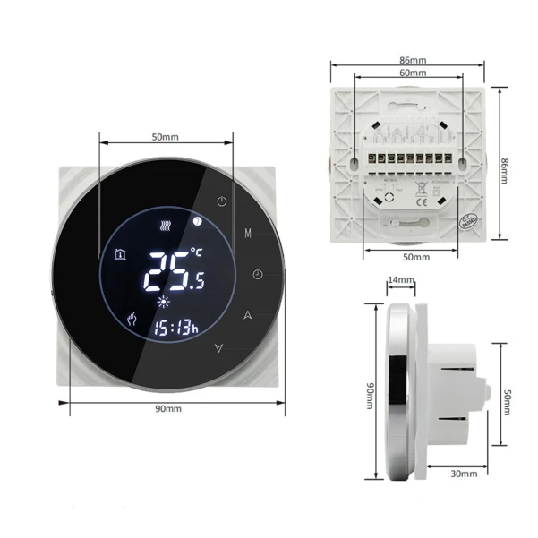Провідний тижневий термостат с WiFi BHT-6000-GALW - 1 фото