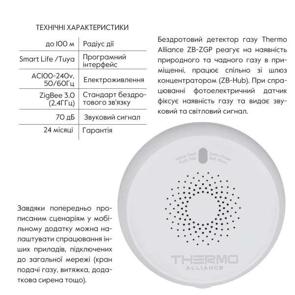 ZigBee Беспроводной датчик Газа ZB-ZGP - 1 фото