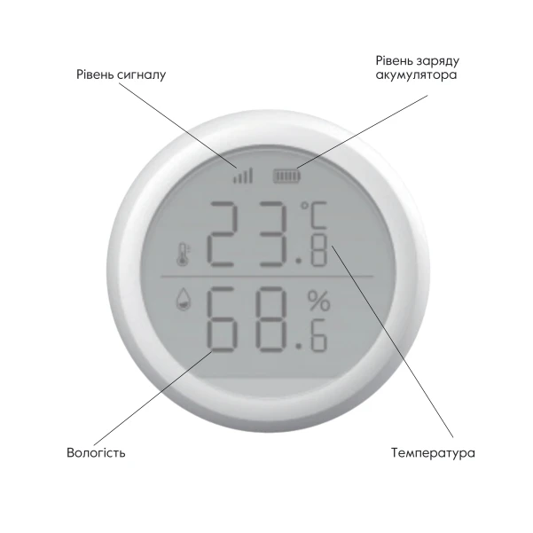 ZigBee Бездротовий датчик температури та вологості    ZB-ZTH - 2 фото