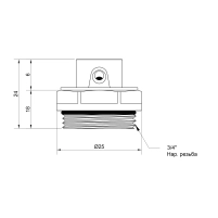 Кран Маевского Thermo Alliance Standart 3/4" SD210W20 - 1 фото