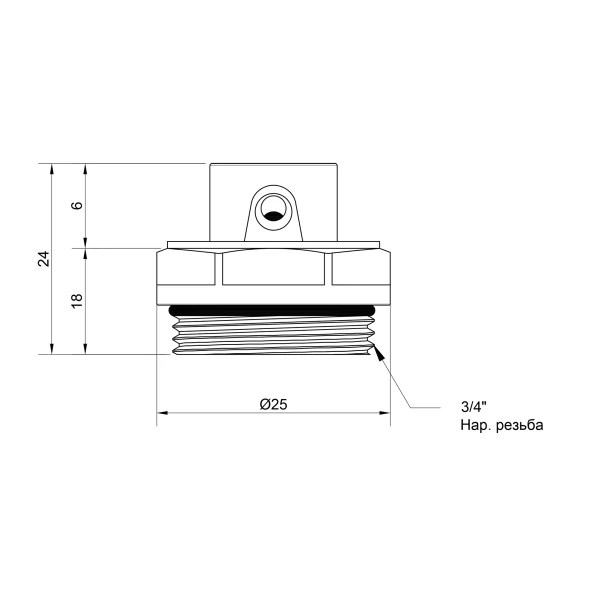 Кран Маевского Thermo Alliance Standart 3/4" SD210W20 - 1 фото