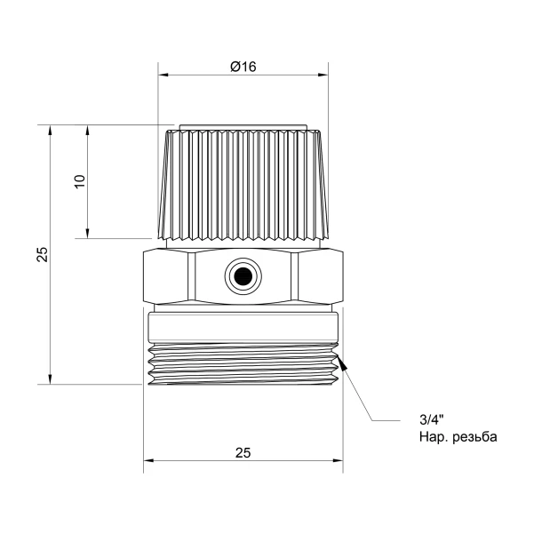 Кран Маевского Thermo Alliance Standart 3/4" ручной SD211W20 - 1 фото