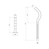 Крепеж Thermo Alliance Standart на алюминиевый радиатор 9х170 мм SD109170R - 1 фото
