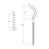 Крепеж Thermo Alliance Standart на чугунный радиатор 10х230 мм SD113230 - 1 фото