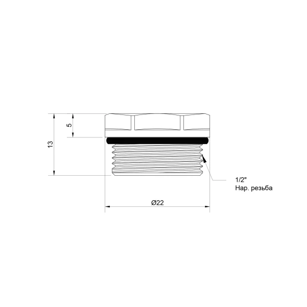 Кран Маєвського Thermo Alliance Standart 1/2" SD212W15 - 1 фото