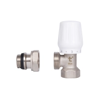 Кран радіаторний Thermo Alliance Base 1/2" ВЗ з антипротіканням кутовий SD228W15 - 5 фото