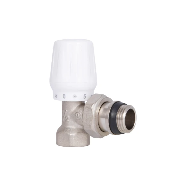 Кран радіаторний Thermo Alliance Base 1/2" ВЗ з антипротіканням кутовий SD228W15 - 2 фото