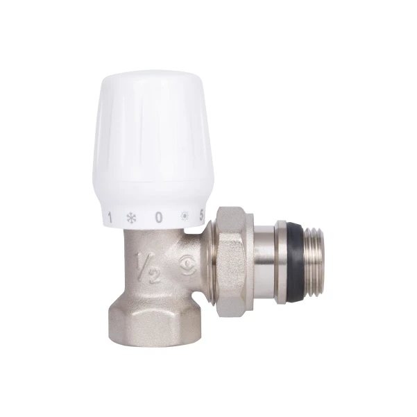 Кран радіаторний Thermo Alliance Base 1/2" ВЗ з антипротіканням кутовий SD228W15 - 3 фото
